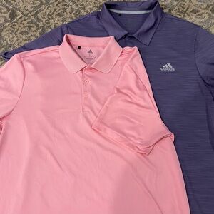 Adidas Men’s Polo Golf Shirts - Pink and Purple